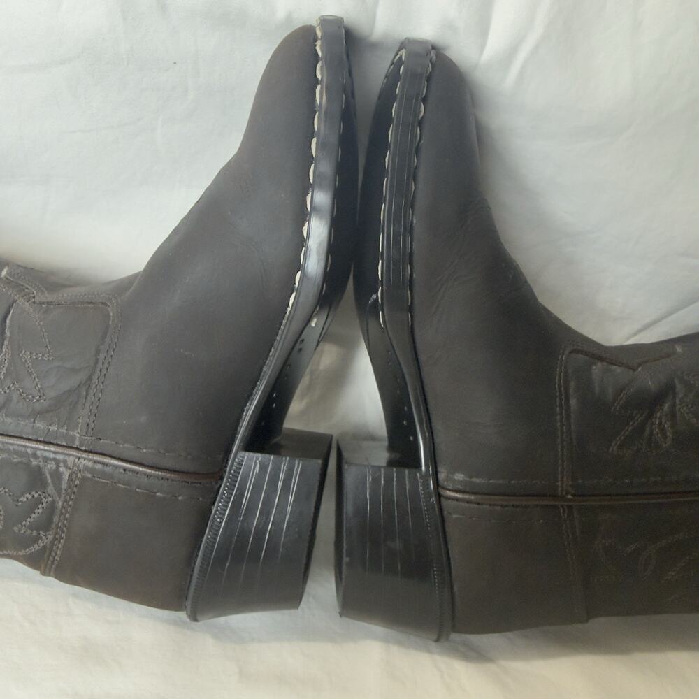 Old West Kids Black Western Boots Size 10.5 Unisex’s - Picture 7 of 12
